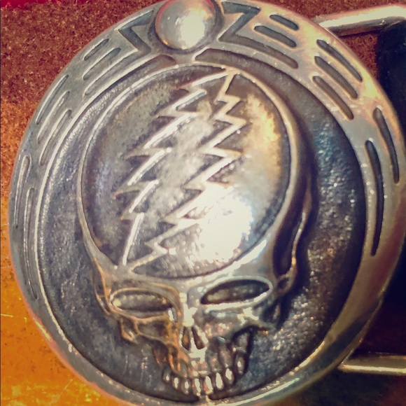 Silver ‘Owsley’ Belt Buckle and Leather Belt - Picture 2 of 6